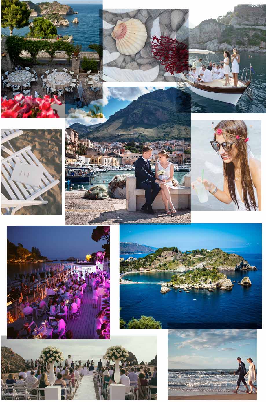 Wedding in Sicily Mediterranean waves